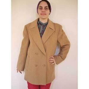 Vtg PENDLETON Womens Wool Pea Coat Peacoat Jacket USA M-L